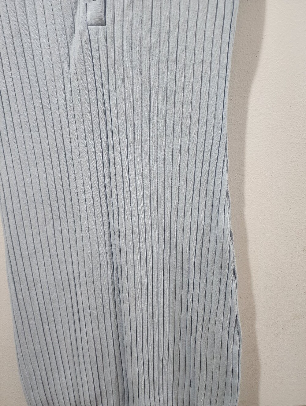 Divided by H&M Junior's Blue Short Sleeve Collar Ribbed Bodycon Midi Dress Small - Picture 2 of 6